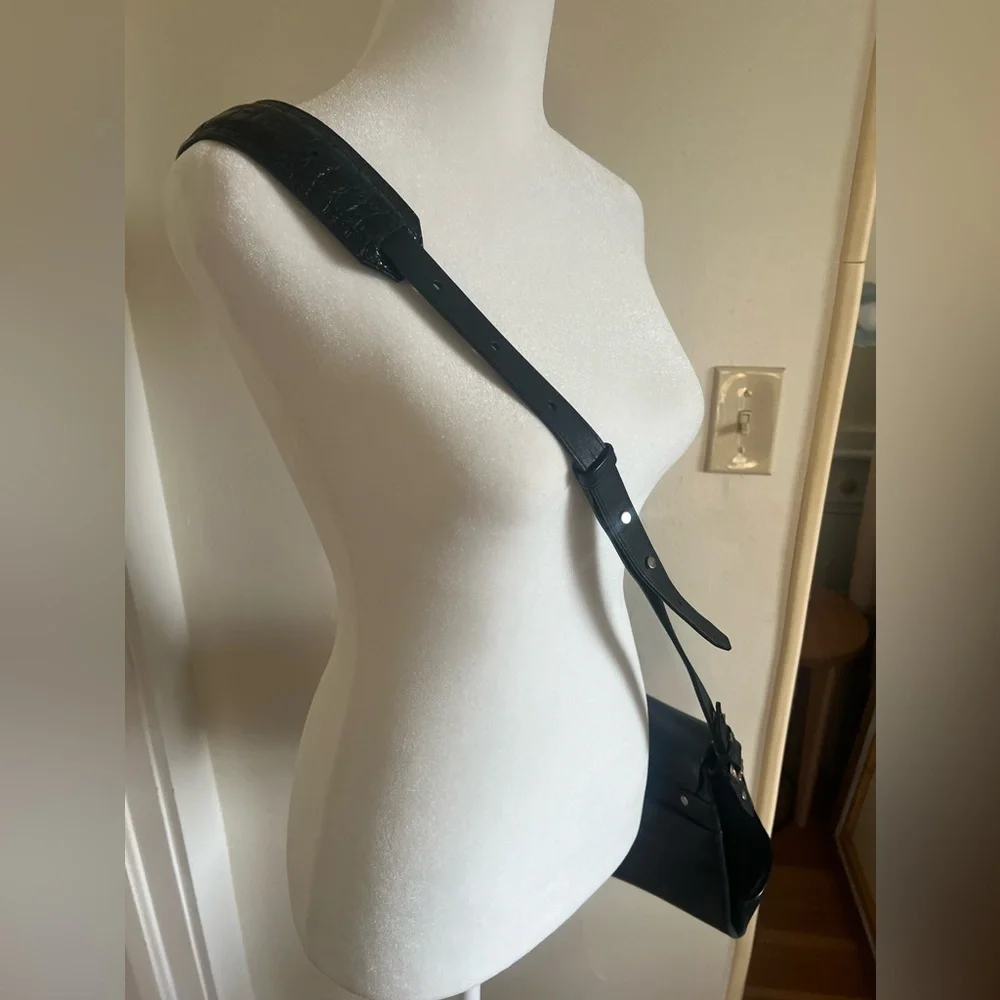 Proenza Schouler Black Leather Elliot Crossbody Bag Purse - Picture 8 of 10